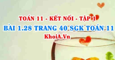 Bài 1.28 trang 40 SGK Toán 11 tập 1 Kết nối tri thức